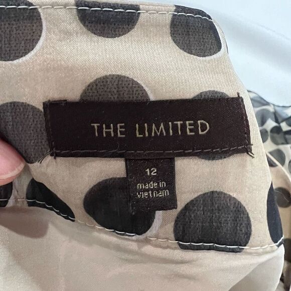 The Limited‎ Tan Black Polka Dot Skirt - Picture 3 of 7
